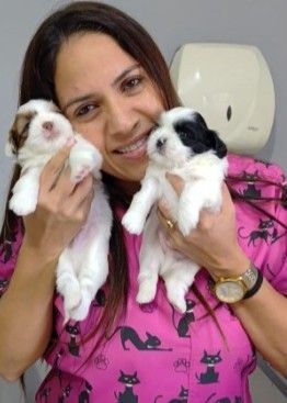 Veterinária com pets